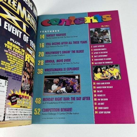 WWF Magazine Diesel & Shawn Michaels June 1995 WWE WWF Kevin Nash With Cards! - Picture 5 of 7